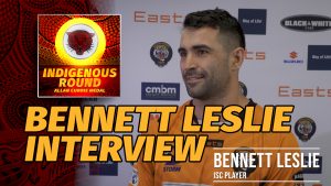 Bennett Leslie interview Intrust Super Cup and Indigenous Player, Bennett Leslie, explains what Indigenous Round means to him. #GoTheTigers #Season2019 #OrangeandGold #EGF #ProudIndigenous #IndigenousRound