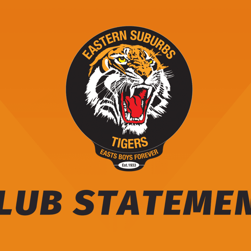 Suzuki Easts Tigers Club Statement