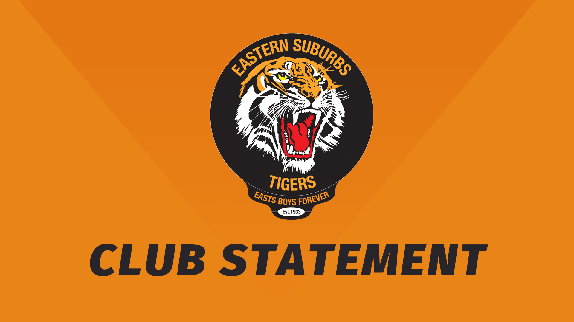 Suzuki Easts Tigers Club Statement