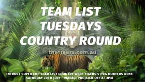 [Country Week ROUND 18 WEEK] Get ready for Country Week Round Round 18 action as Intrust Super Cup Suzuki Easts Tigers fly up to take on the PNG Hunters with kick off at 2pm, in Wabag, Papua New Guinea, Sat 20th of July, Also it’s Round 18 of the Hastings Deering Colts Easts Tigers is a bye round, For BRL A Grade Easts Tigers also have a bye this week, With the final round of the competition, Round 14 for the Tooth Smart Dental Easts Tigers Womens Snr Div 1 set to face Toowoomba Valleys with kick off at 6pm, at Leo Williams Oval, Carina Leagues Club, Sat 20th of July, @IntrustSuperCup @PNG_Hunters @CarinaTigers #GoTheTigers #Season2019 #EBF #EGF #PNG #PNGHUNTERS #Countrylife #JETSETTING #QLDER 🧡🖤