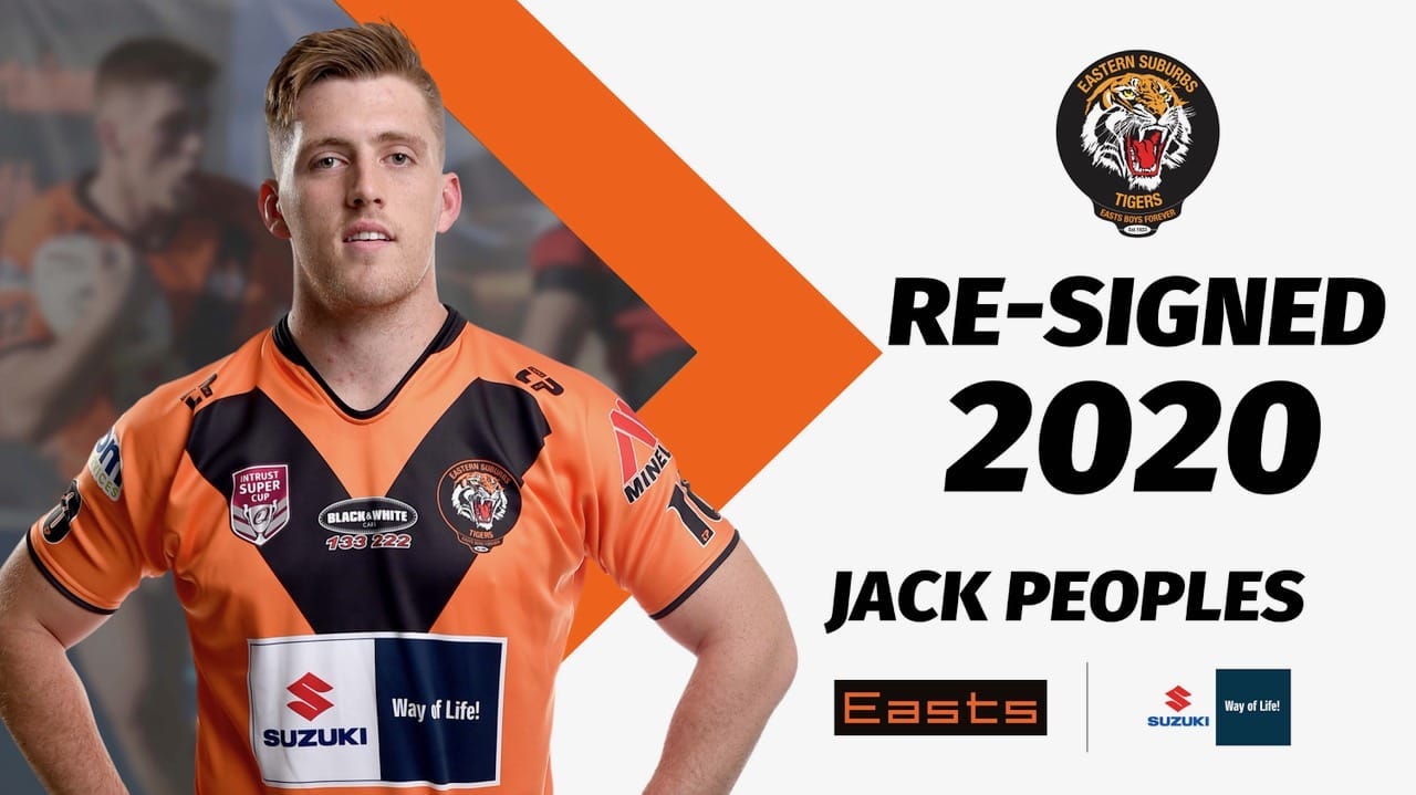 Jack Peoples Re-signs with Easts Tigers
