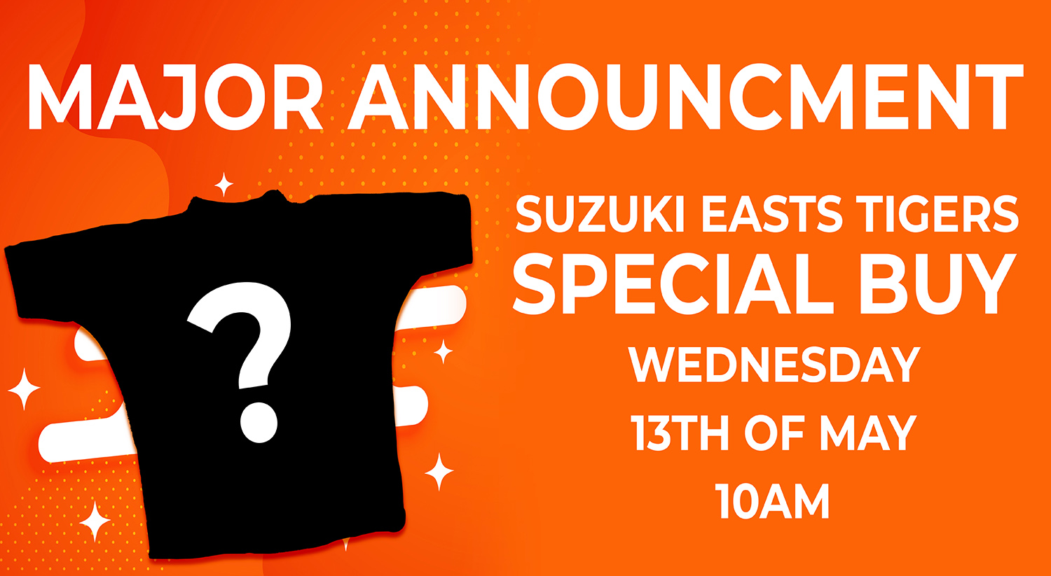 Major Announcement as Special Buys now available at Suzuki Easts Tigers