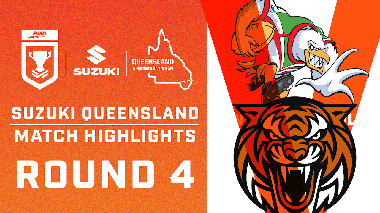 Suzuki Match Highlights from Round 4 BMD Premiership Brisbane Tigers v WM Seagulls